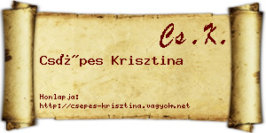 Csépes Krisztina névjegykártya