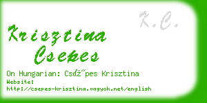 krisztina csepes business card